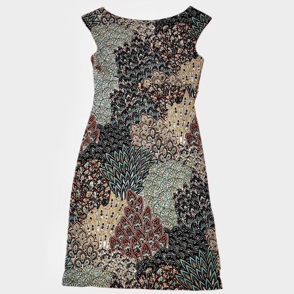 Peacock Paisley Dress. The colors pop beautifully in sunlight. wears right - Picture 3 of 3